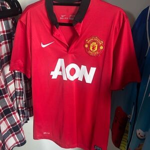 Nike Red Manchester United Soccer Jersey